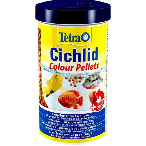 TETRA CICHLID COLOUR PELLETS корм шарики для цихлид, для усиления окраски (500 мл х 2 шт)