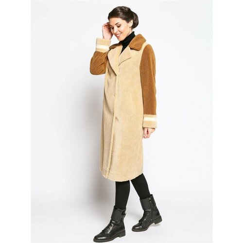 Пальто  Prima Woman, размер 44, бежевый, коричневый