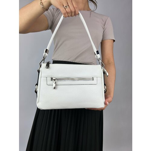 фото Сумка тоут kongunla, фактура матовая, белый