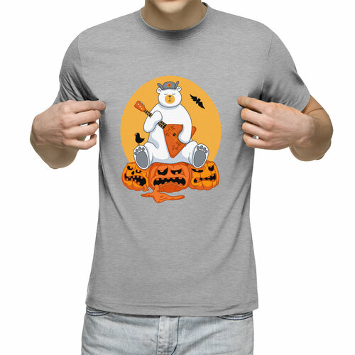 Футболка Us Basic, размер L, серый мужская футболка медведь с балалайкой 3xl белый