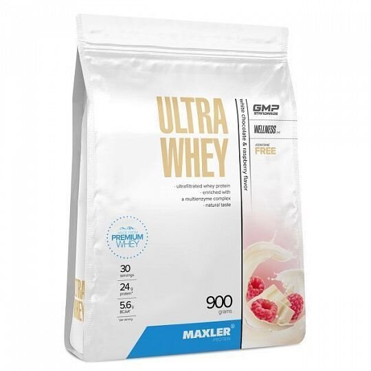 Maxler Ultra Whey 900 гр (Maxler) Белый шоколад и малина