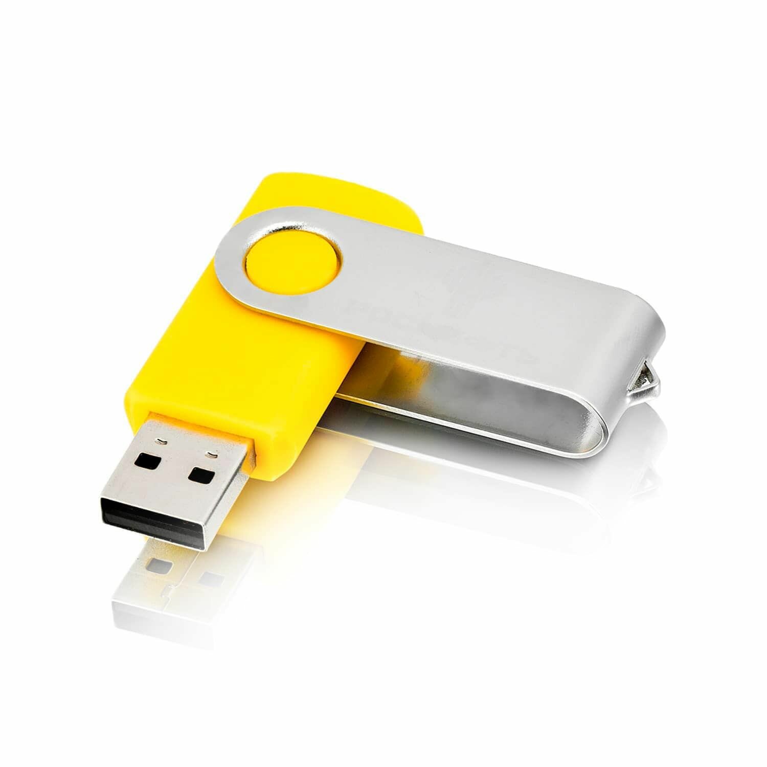 USB флешка, USB flash-накопитель, Флешка Twist, 128 МB, желтая, арт. F01 USB 2.0