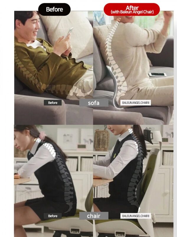 Сиденье для поддержки поясницы Baleun Angel Chair 2 / Корректор осанки / сиденье массажер, Красное, 16501 — фото 3