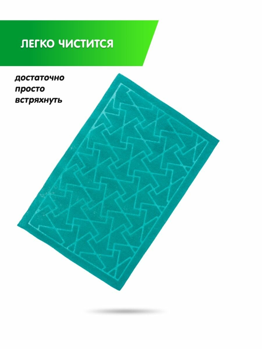 Коврик придверный без подложки "Авангард" Олимпия зеленый 40*60 см - фотография № 7