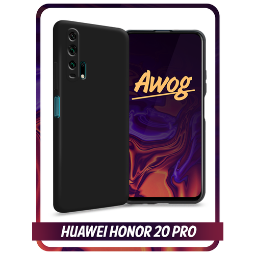 Силиконовый чехол Soft Touch на Honor 20 Pro / Хонор 20 Pro с защитой камеры матовый soft touch силиконовый чехол на honor 20 pro хонор 20 про с 3d принтом cats w черный