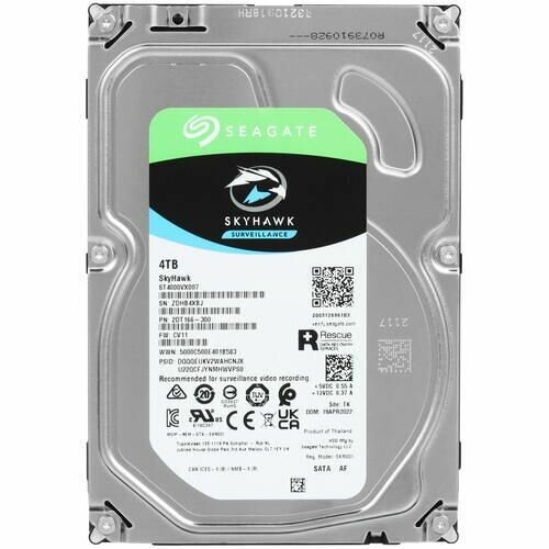 3.5" 4 ТБ Жесткий диск Seagate SkyHawk (ST4000VX007)