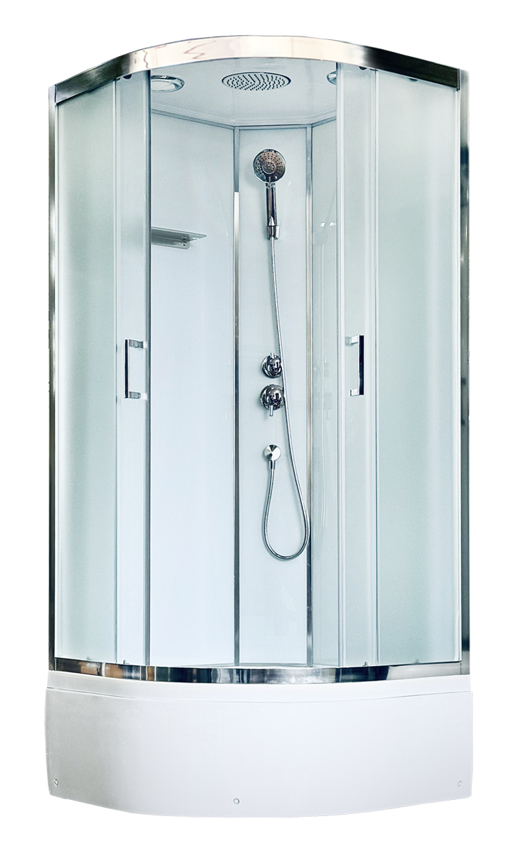 Душевая кабина FATO Royal Bath RB 85x85x215 рифленое стекло профиль хромированный
