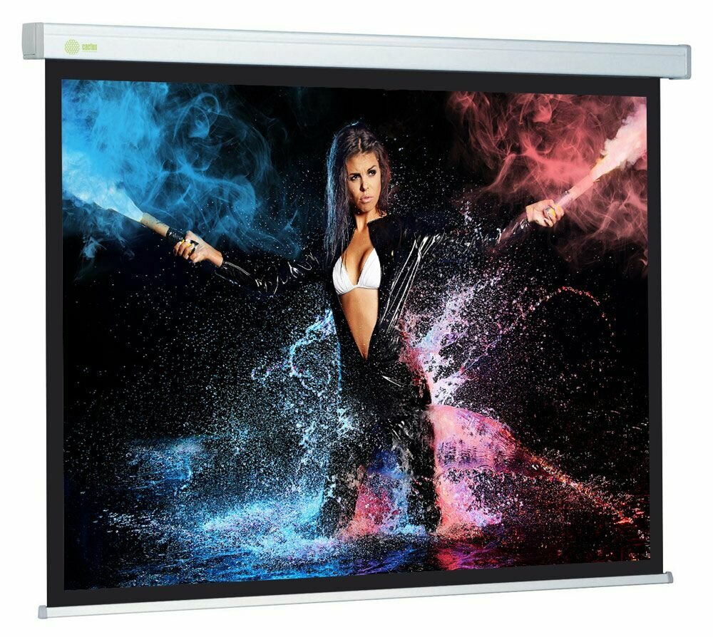 Экран Cactus Wallscreen CS-PSW-180x180 белый, размер экрана 180x180см, формат 1:1, настенно-потолочный, рулонный — фото 1
