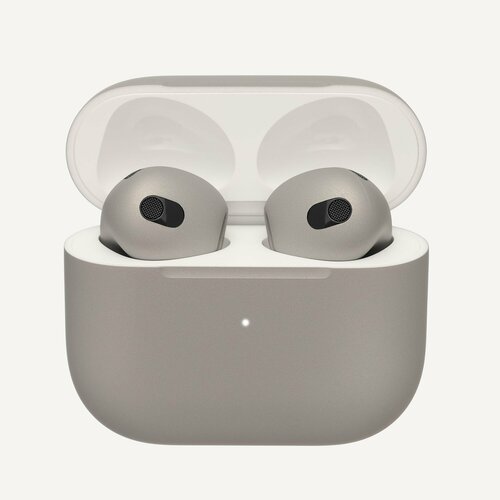 Беспроводные наушники Apple AirPods 3 3-го поколения Lightning без беспроводной зарядки чехла custom титановые 24230₽