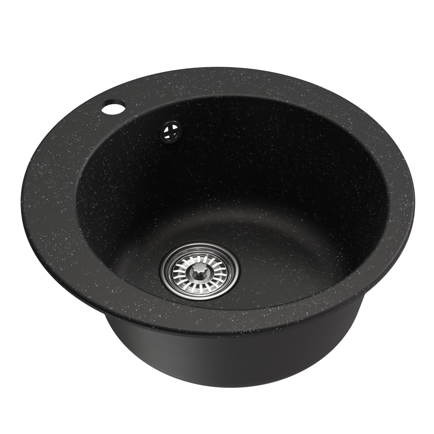 Мойка кухонная Mixline ML-GM13 49,5х49,5 см, черная - фото №1