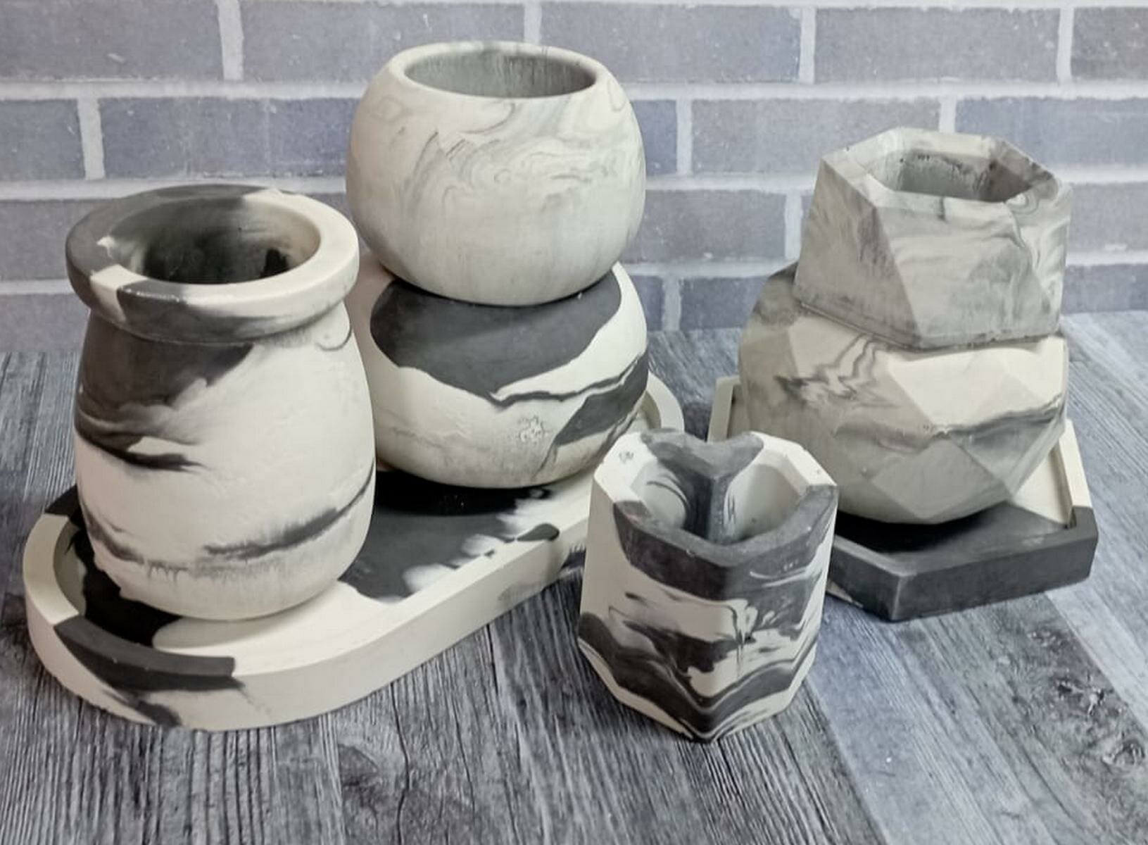 Декоративный набор ArtHouse3D  гипс  8 предметов  для чайной свечи