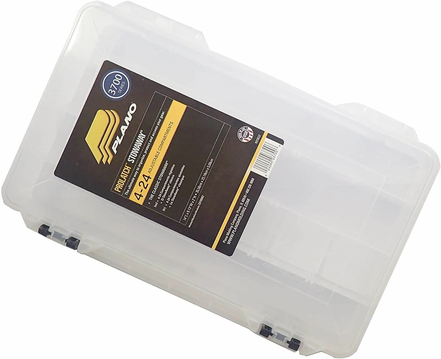 Plano, Коробка Deep Stow Adj Dividers, 35.6х22.9х7.1см, Clear
