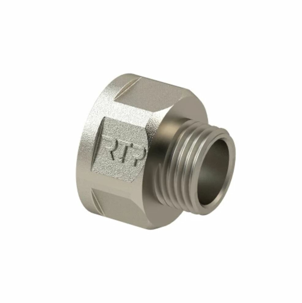 Переходник, латунь, внутренняя/наружная резьба 1 1/4"х3/4", никель, RTP