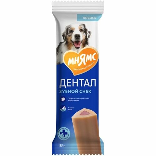 Лакомство Мнямс дентал для собак "Зубной снек" с лососем 85г