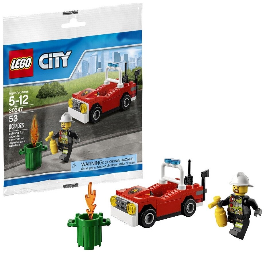 Конструктор Lego City polybag 30347 Пожарный автомобиль, 53 дет.