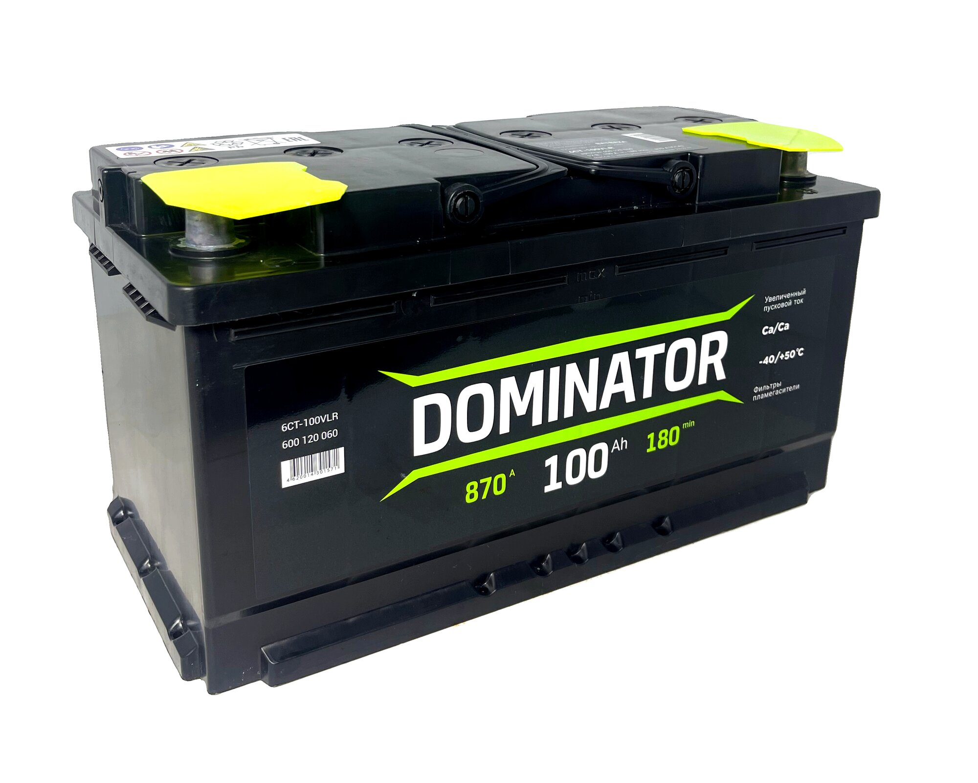Автомобильный аккумулятор DOMINATOR 6ст-100 (LR) обратная полярность