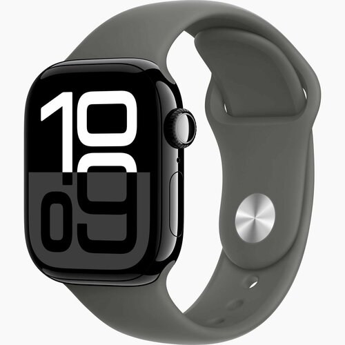 Умные часы Apple Watch S10 42mm Серые Silver Ремешок Силикон Размер ML 45000₽