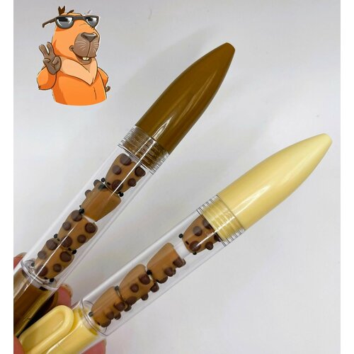 Ручка гелевая автомат Капибара синяя 2 шт 368₽