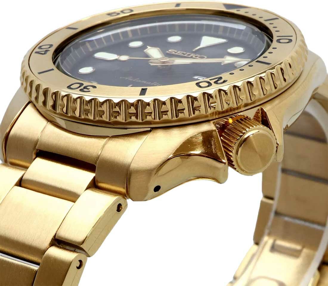 Наручные часы SEIKO, черный, золотой, синий — фото 1