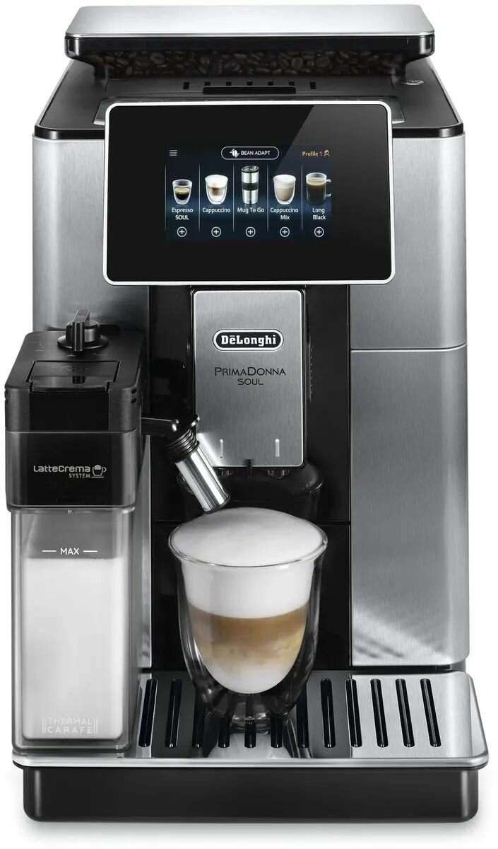Кофемашина Delonghi ECAM610.75. MB 1450Вт черный/серебристый