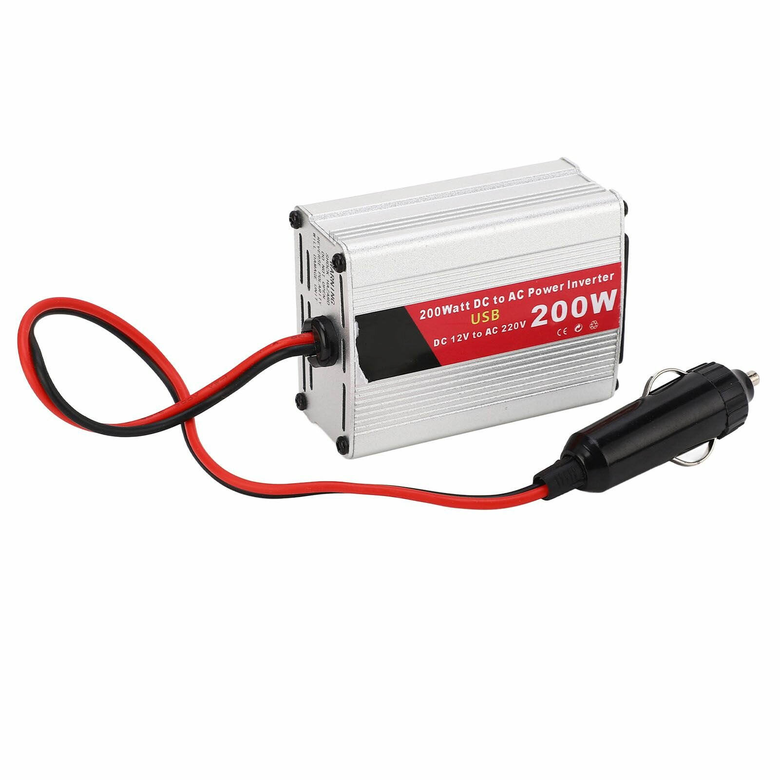 Автомобильный инвертор 200 Вт DC12V в AC220V 2 порта USB 1 розетка переменного тока Быстрая зарядка преобразователь мощности автомобиля