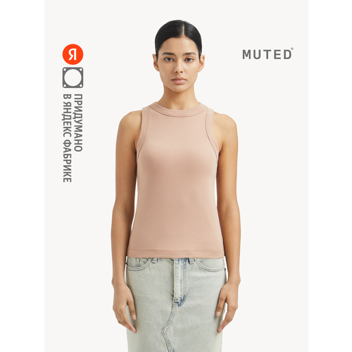 фото Майка muted basic, размер m, пыльная роза, бежевый, розовый
