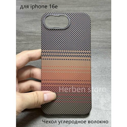 фото Чехол real carbon magsafe apple iphone 16e, ультратонкий чехол из углеродного волокна для смартфона apple iphone 16e soyes