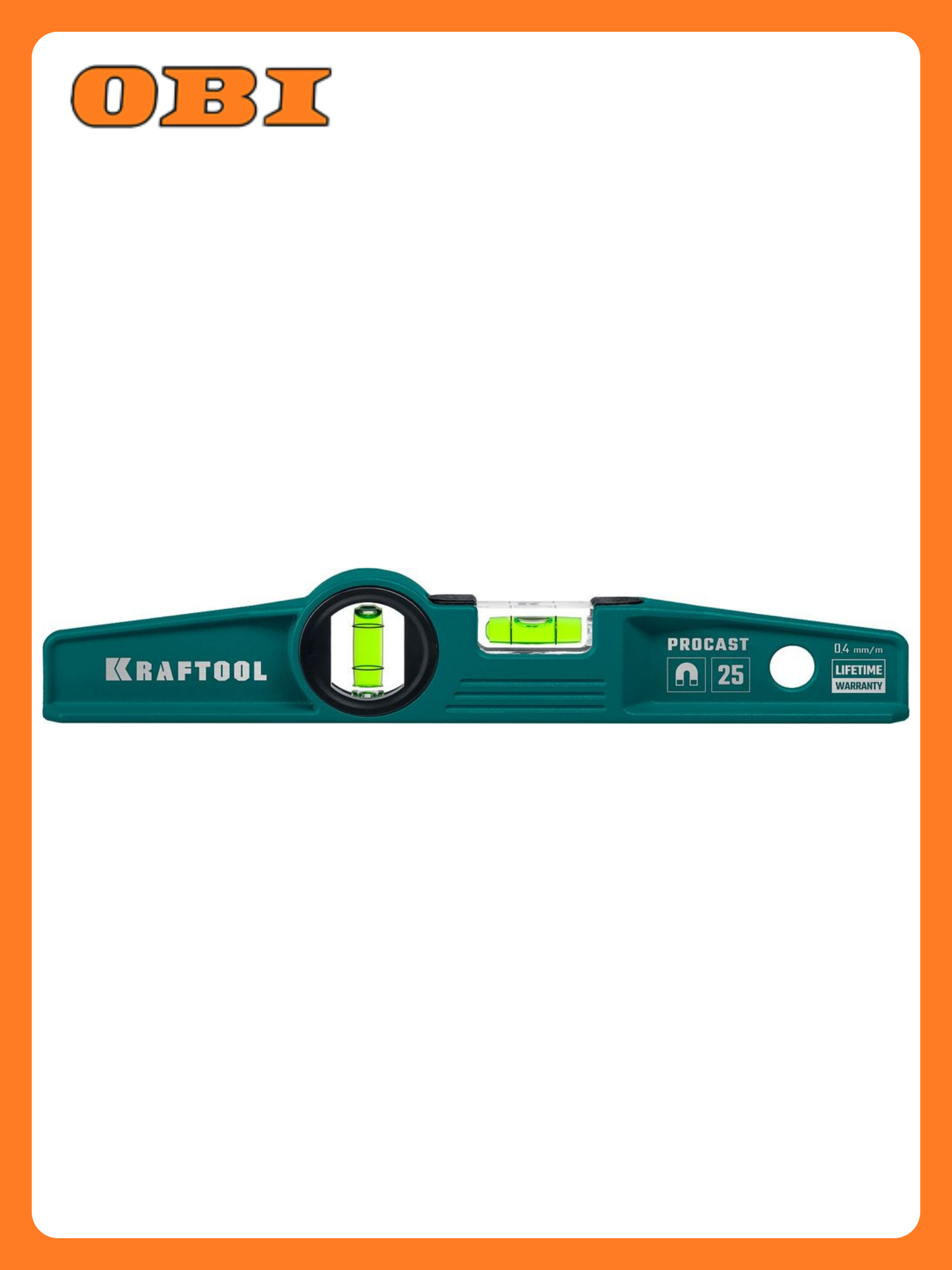 Уровень Kraftool литой магнитный точность 05 мм/м 250мм