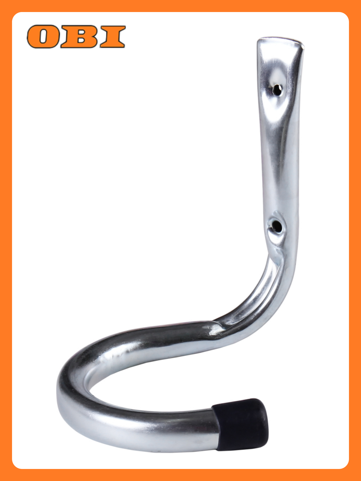 Крючок для велосипеда Larvij изогнутый серебристый сталь 20см