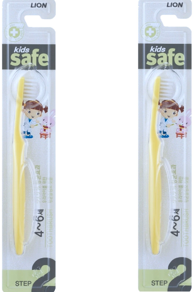 CJ Lion Kids safe Детская зубная щетка 4-6 лет, 2 шт