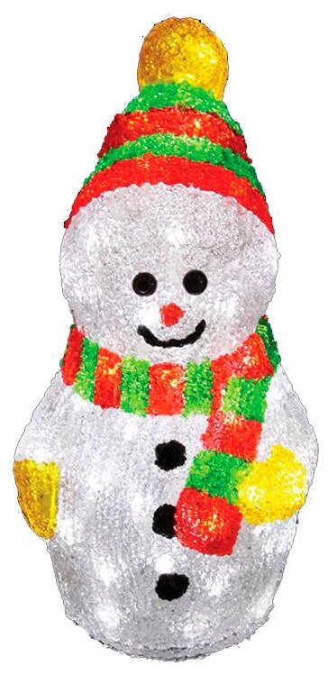 Световая фигура NEON-NIGHT Снеговик с шарфом 30 см