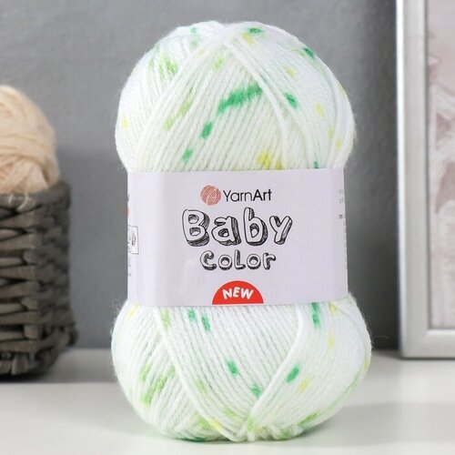 YarnArt Пряжа Baby color 100% акрил 150м/50гр (216 зел. салат)