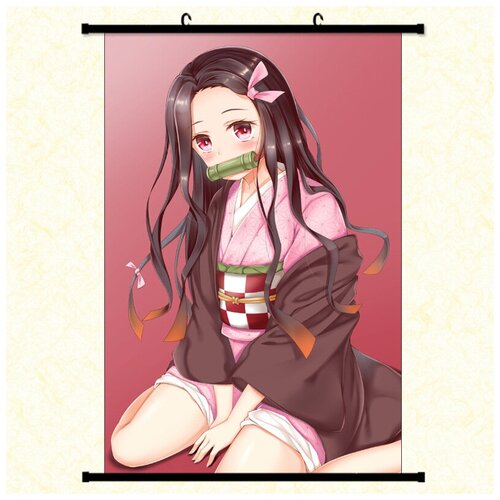 Аниме плакат на холсте Истребитель Демонов Незуко Камадо 60х40