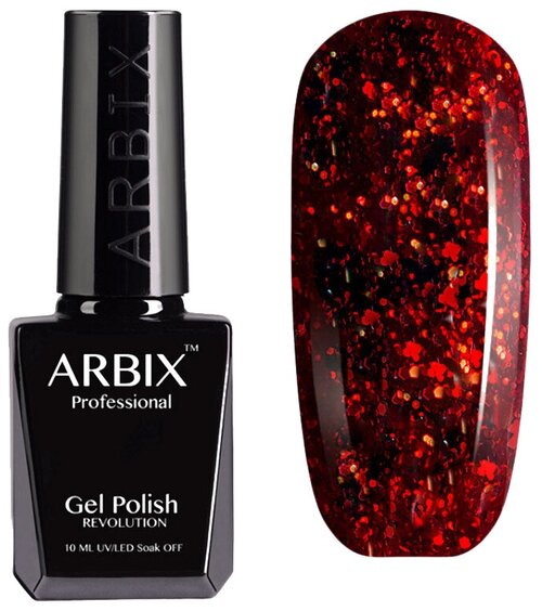 Arbix Гель-лак Classic (glitter), 10 мл, 50 г, 068 Феникс