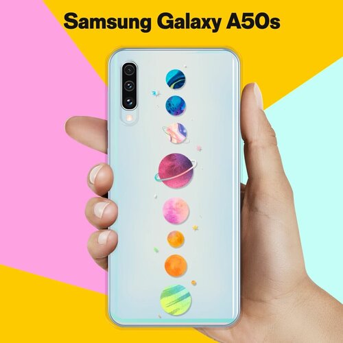 Силиконовый чехол Планеты на Samsung Galaxy A50s