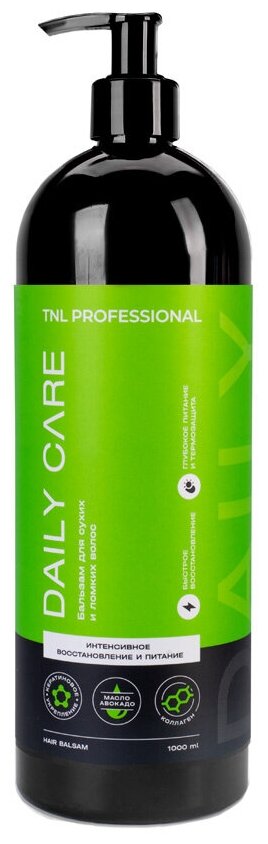 Бальзам для восстановления и питания волос TNL Daily Care с кератином и маслом авокадо, 1000 мл