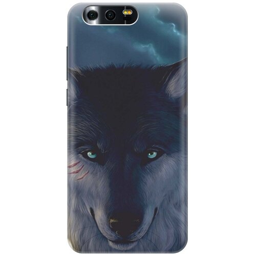 фото Re:paчехол - накладка artcolor для honor 9 с принтом "взгляд волка"
