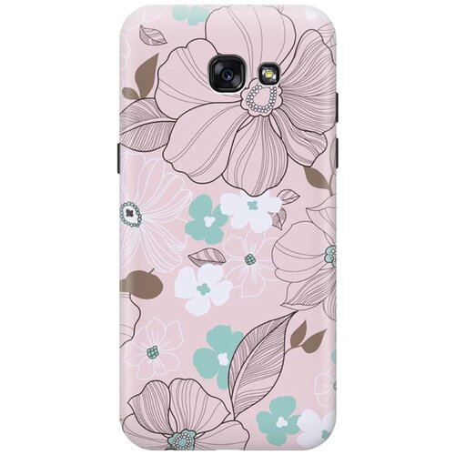 фото Re:paчехол - накладка artcolor для samsung galaxy a5 (2017) с принтом "розовые цветы"