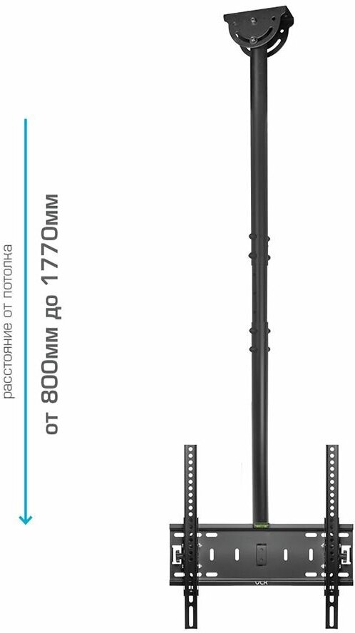 Кронштейн для телевизора потолочный / крепление наклонно-поворотное VLK TRENTO-61 / до 65 дюймов / vesa 400x400
