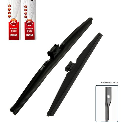 Дворники зимние Peugeot Boxer Пежо боксер U9 2006 2007 2008 2009 2010 2011 2012 2013 2014 2015 2016 2017 2018 2019 2020 2021 Push Button 19mm 650-550