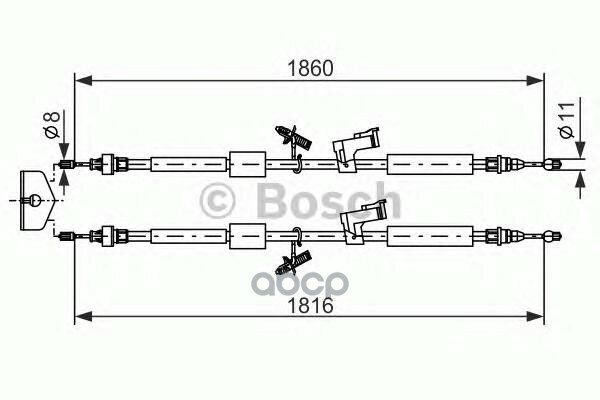 Тормозной Трос Bosch арт. 1987482189