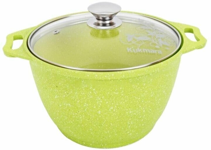 Кастрюля 4л со стеклянной крышкой, АП линия "Trendy style" (lime) — фото 1