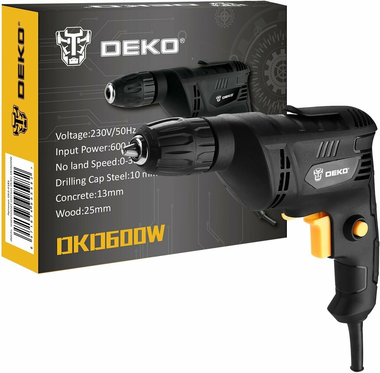 Дрель-шуруповерт Deko Dkd600w (063-4181) .