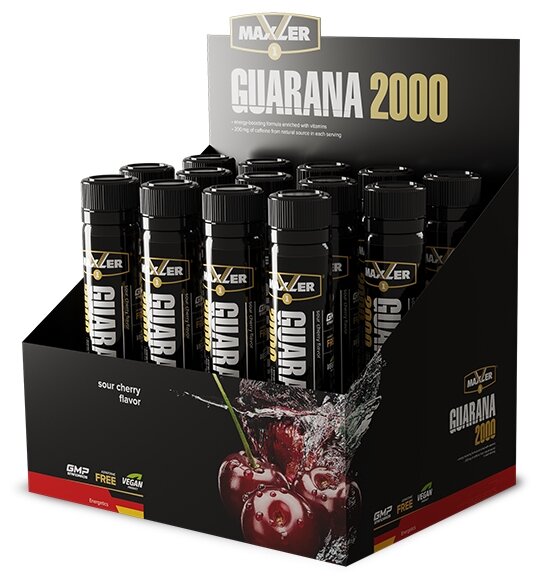 Guarana 2000, 14 ампул * 25 мл, Sour Cherry / Кислая Вишня