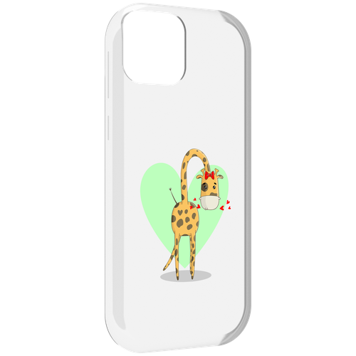 Чехол MyPads Влюбленный жираф 14 февраля для UleFone Note 6 / Note 6T / Note 6P задняя-панель-накладка-бампер