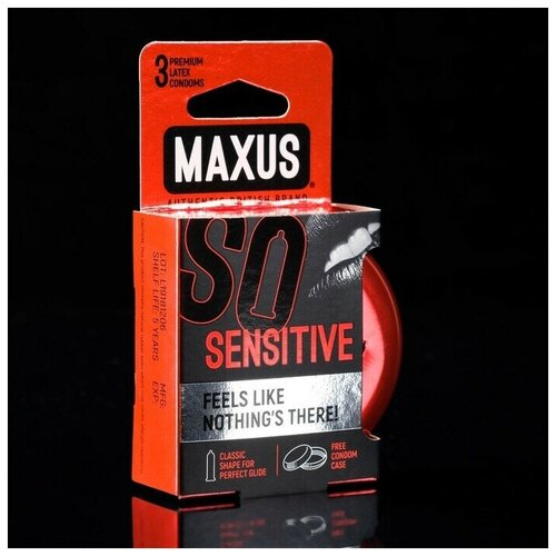 Презервативы ультратонкие MAXUS Sensitive №3 ж/к презервативы maxus sensitive ультратонкие 3 шт