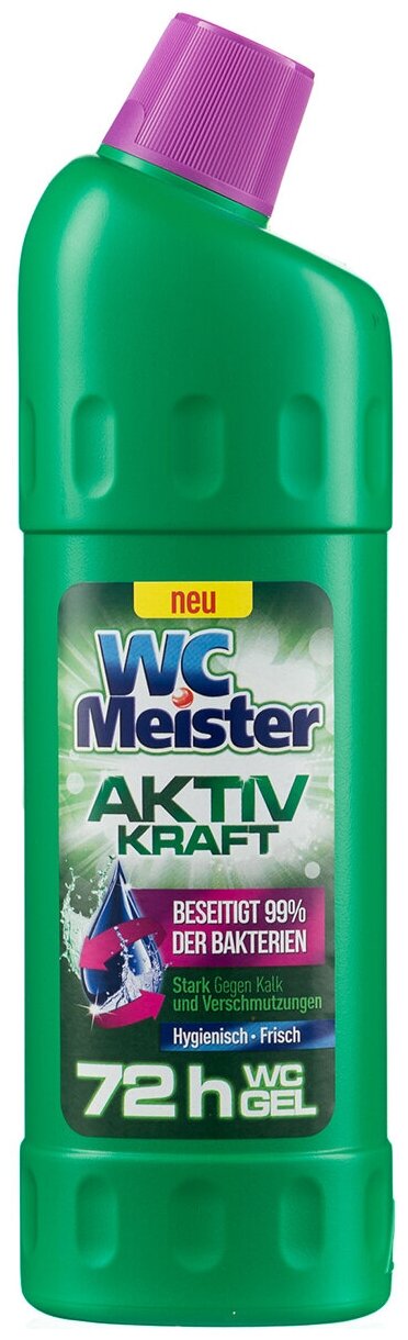 Гель для чистки туалетов WC Meister Activ Kraft Green 1 л