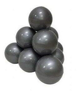 Комплект шариков для сухого бассейна 150 штук, диаметр 7 см, цвет серебристый, sbh116-150 - фотография № 3