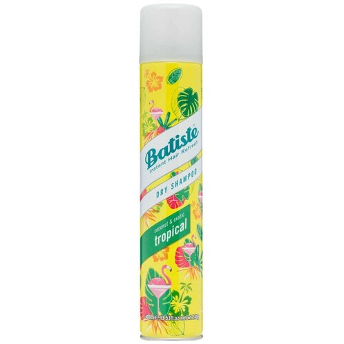 Batiste сухой шампунь Tropical, 400 мл сухой шампунь с ароматом тропических фруктов tropical dry shampoo exotic coconut шампунь 350мл