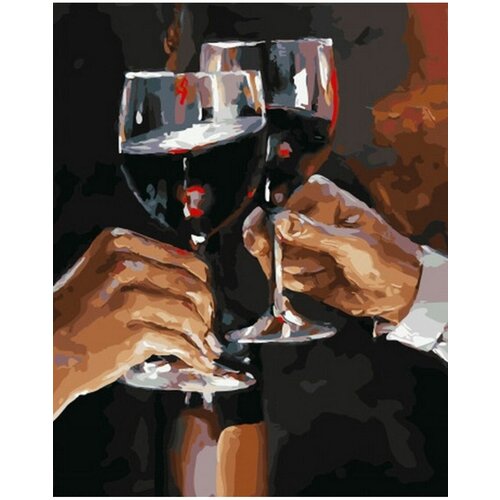 Картина по номерам Два бокала с вином 40х50 см Art Hobby Home картина по номерам две картинки raduga два бокала и бутылка с вином